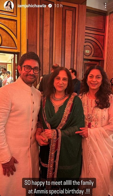 Juhi Chawla and Aamir Khan reunion